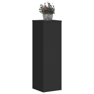 Plant Stand 2pcs Black 25x25x80 cm Engineered Wood - HipoMarket