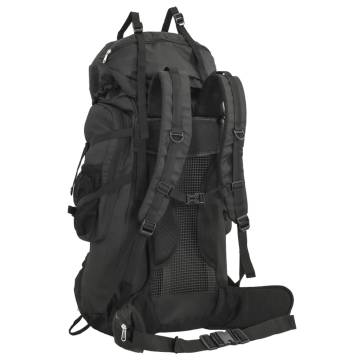 100L Hiking Backpack Black - Durable Oxford Fabric