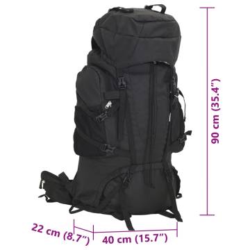 100L Hiking Backpack Black - Durable Oxford Fabric