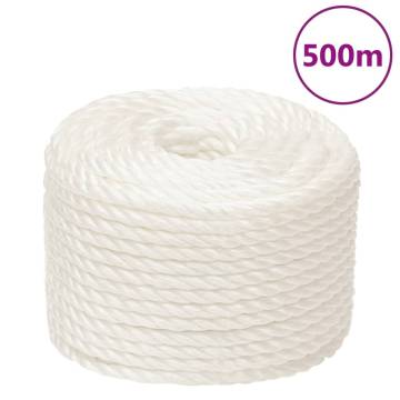 Work Rope White 10mm 500m Polypropylene - Durable & Versatile