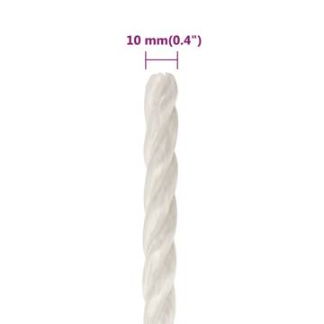 Work Rope White 10mm 500m Polypropylene - Durable & Versatile