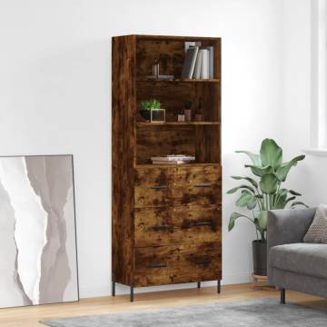 Highboard Smoked Oak - Stylish Storage Solution | HipoMarket