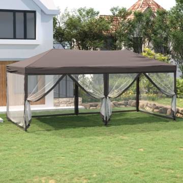 Folding Party Tent with Sidewalls Taupe 3x6 m | HipoMarket