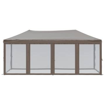 Folding Party Tent with Sidewalls Taupe 3x6 m | HipoMarket