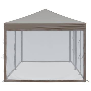 Folding Party Tent with Sidewalls Taupe 3x6 m | HipoMarket