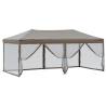 Folding Party Tent with Sidewalls Taupe 3x6 m | HipoMarket