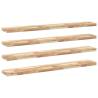 Floating Shelves 4 pcs | Untreated Solid Wood Acacia