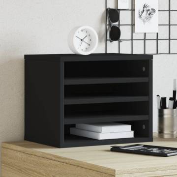 Black Desk Organiser | Compact & Durable | 36x26x29.5 cm