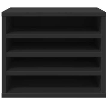 Black Desk Organiser | Compact & Durable | 36x26x29.5 cm