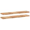 Floating Shelves 120x30 cm - Solid Acacia Wood - 2 pcs