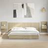  Bed Headboard with Cabinets Sonoma Oak 240 cm Engineered Wood Colour sonoma oak Quantity in Package 1 Model one drawer with led 