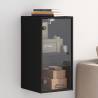 Wall Cabinet with Glass Doors Black 35x37x68.5 cm Colour black Quantity in Package 1 Number of 