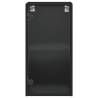 Elegant Wall Cabinet with Glass Doors - Black 35x37x68.5 cm