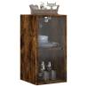 Elegant Wall Cabinet with Glass Doors - Smoked Oak 35x37x68.5cm