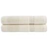 Premium Solund Towels - 2 Pcs Cream 100x200 cm 600 gsm