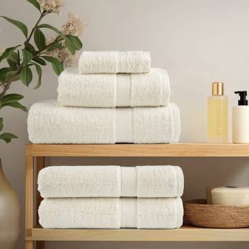 Premium Solund Towels - 2 Pcs Cream 100x200 cm 600 gsm