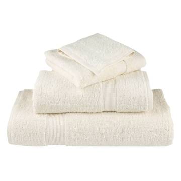 Premium Solund Towels - 2 Pcs Cream 100x200 cm 600 gsm