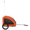 Durable Pet Bike Trailer - Orange Oxford Fabric & Iron