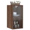 Wall Cabinet with Glass Doors Brown Oak - Stylish Storage Solution