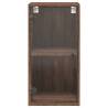 Wall Cabinet with Glass Doors Brown Oak - Stylish Storage Solution