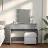 Dressing Table with LED - Concrete Grey 100x40x130 cm