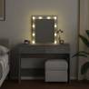 Dressing Table with LED - Concrete Grey 100x40x130 cm