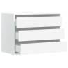 Corner Chest of Drawers - White Engineered Wood 80x41x58 cm