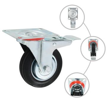16 pcs Swivel Casters 100 mm - Durable & Quiet Mobility