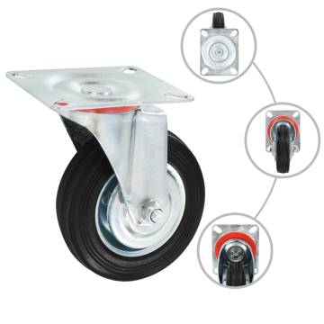 16 pcs Swivel Casters 100 mm - Durable & Quiet Mobility