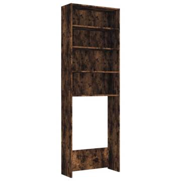 Washing Machine Cabinet Smoked Oak - 64x24x190 cm | Hipo Market