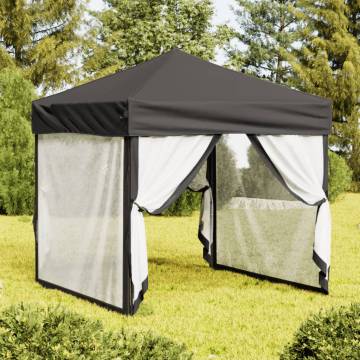 Folding Party Tent with Sidewalls - Anthracite 2x2 m