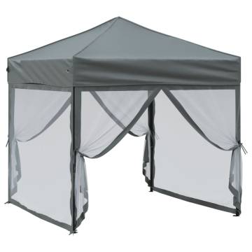 Folding Party Tent with Sidewalls - Anthracite 2x2 m