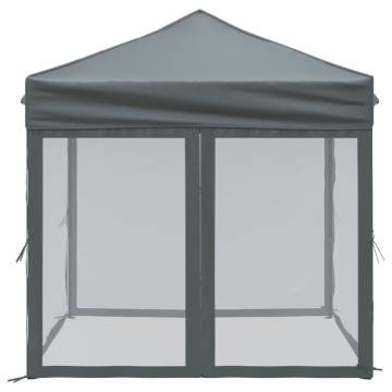 Folding Party Tent with Sidewalls - Anthracite 2x2 m