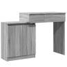 Dressing Table with LED - Grey Sonoma 115x37x110.5 cm