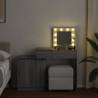 Dressing Table with LED - Grey Sonoma 115x37x110.5 cm