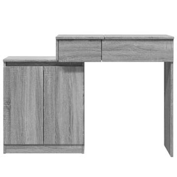 Dressing Table with LED - Grey Sonoma 115x37x110.5 cm