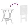 Rocking Chairs Set with Foldable Table - Durable White Poplar