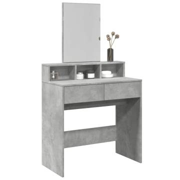 Dressing Table with Mirror - Concrete Grey 80x41x144.5 cm