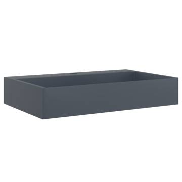 Stylish Anthracite Marble Wash Basin - 60x38x11 cm