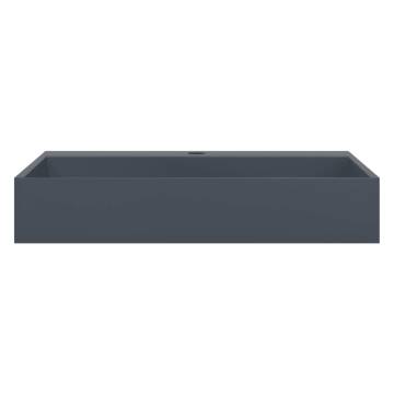 Stylish Anthracite Marble Wash Basin - 60x38x11 cm