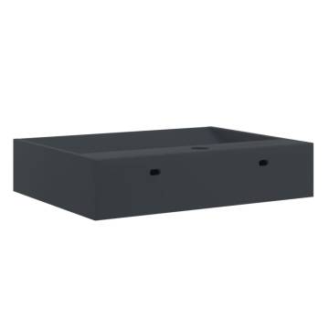 Stylish Anthracite Marble Wash Basin - 60x38x11 cm