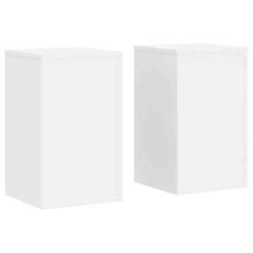 White Plant Stands - 2 pcs | Durable Engineered Wood