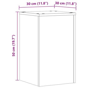 White Plant Stands - 2 pcs | Durable Engineered Wood