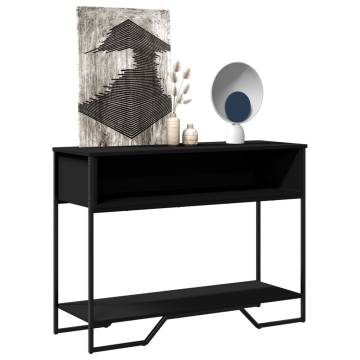 Black Console Table - 100x35x74.5 cm Engineered Wood