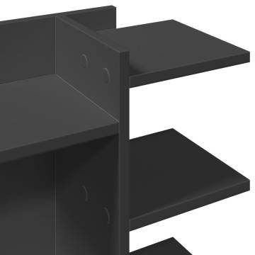 Desk Organiser Black - Durable Engineered Wood | HipoMarket