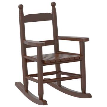 Children's Rocking Chairs - 2 pcs Brown Solid Poplar Wood