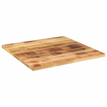 Square Solid Wood Table Top 80x80 cm - Rustic Mango Finish