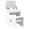 Stylish White Dressing Table & Stool | 60x40x113.5 cm