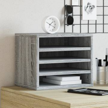 Stylish Grey Sonoma Desk Organiser | HipoMarket UK