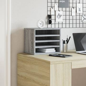 Stylish Grey Sonoma Desk Organiser | HipoMarket UK